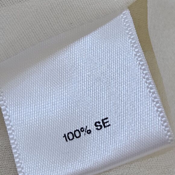 Women's Size 6 Luba Dressy Ivory Silk 2 Layer Sheer Blouse Ruffle Short Sleeves - Picture 8 of 9